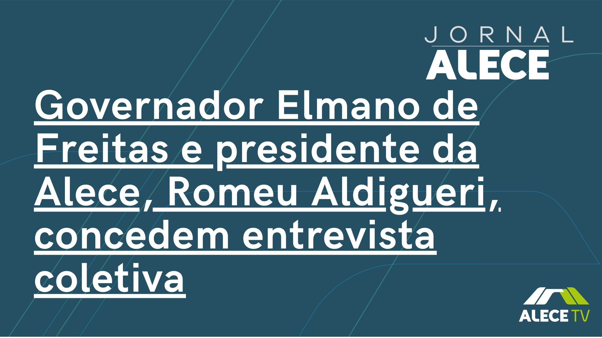 Governador Elmano de Freitas e presidente da Alece, Romeu Aldigueri, concedem entrevista coletiva