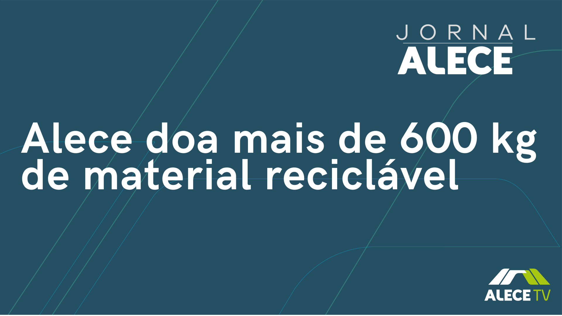 Alece doa mais de 600 kg de material reciclável