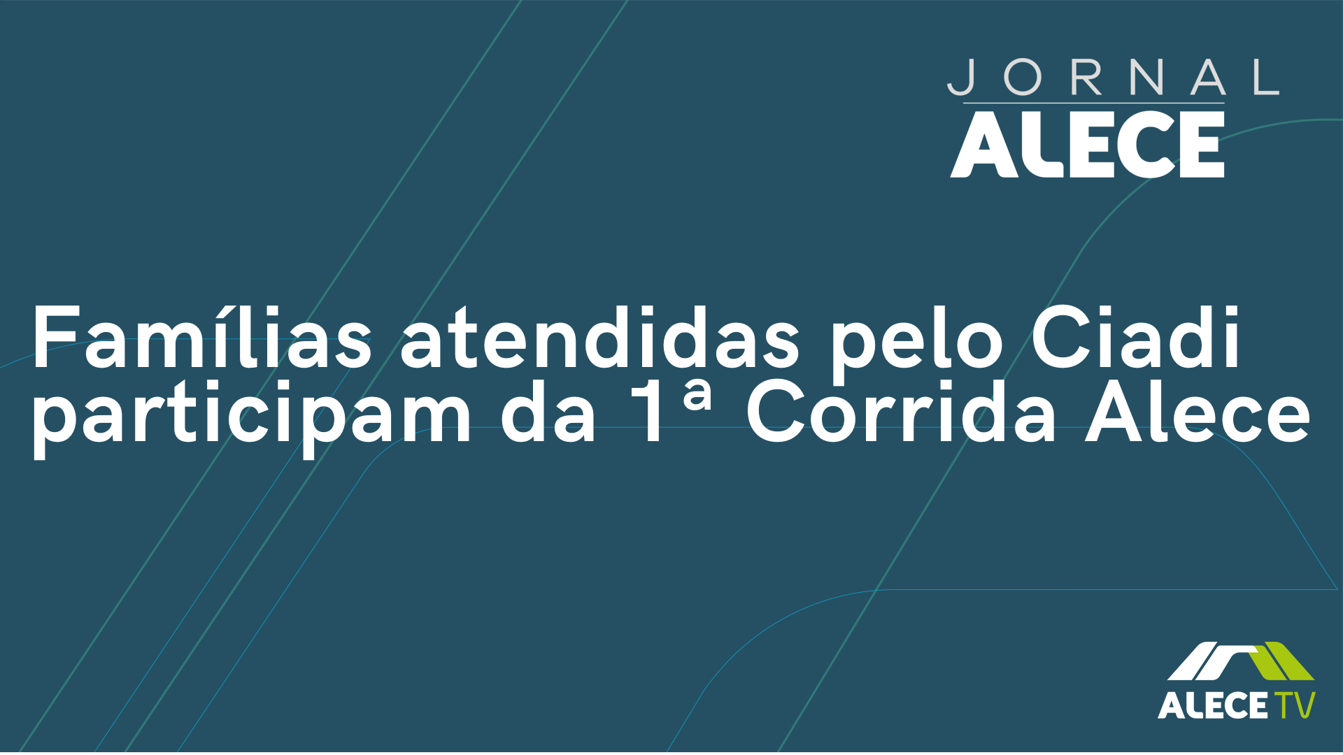 Famílias atendidas pelo Ciadi participam da 1ª Corrida Alece