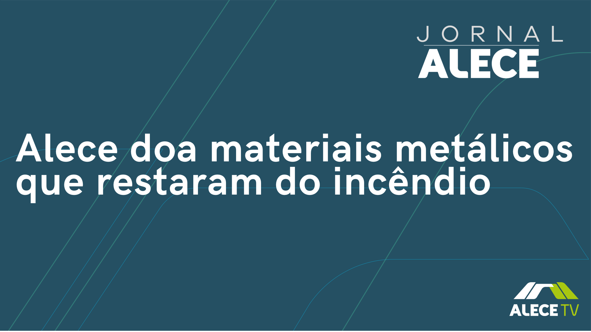 Alece doa materiais metálicos que restaram do incêndio
