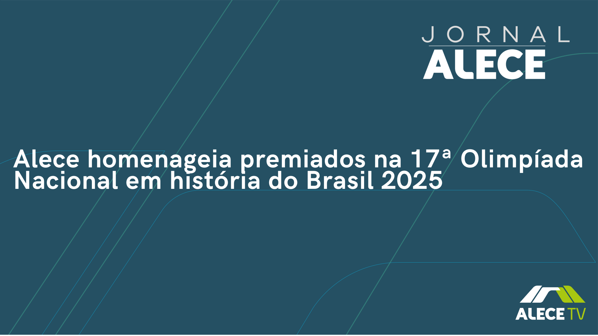 Alece homenageia premiados na 17ª Olimpíada Nacional em história do Brasil 2025